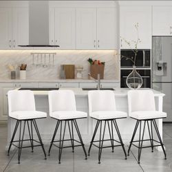 Set of 4 white  Barstools New in box!! $200 80BWT