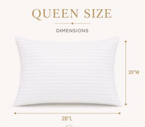 Thick Bed Pillow Down Alternative Cotton Cover