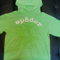 Spider Web Hoodie Slime Green 