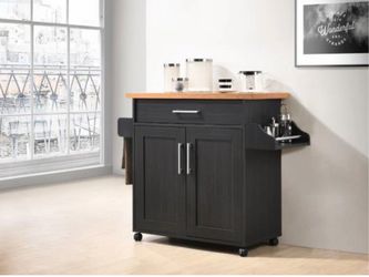 Black Kitchen Cart Used Good Condition