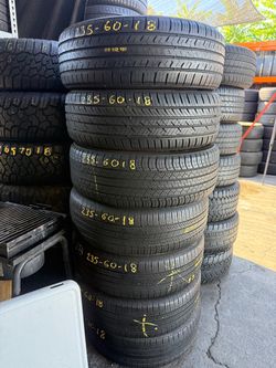 18” tires 235/60/18 semi new with free installation $60 each