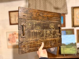 Rustic Engraved Serving Tray