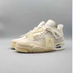 Off-White x Wmns Air Jordan 4 SP 'Sail' 