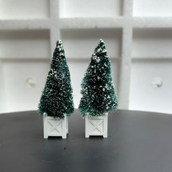 Dept 56 Village Potted Topiary Trees, Set of 2 from 1989