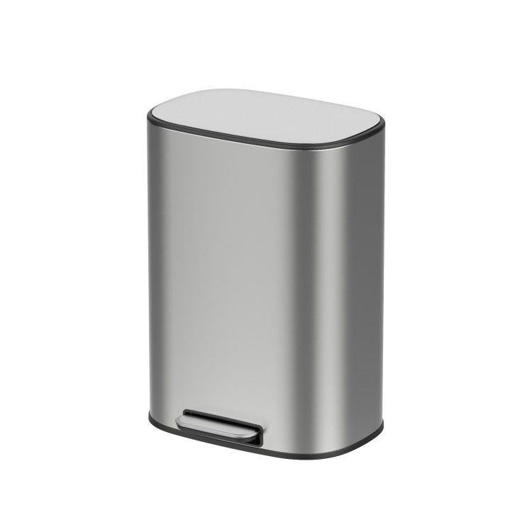 New BinMax 13.2 Gallon household kitchen stainless steel pedal trash can