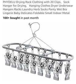 PHYDELU Drying Rack with 20 Clips