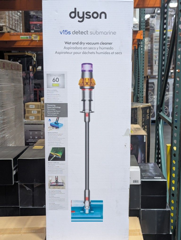 Dyson - V15s Detect Submarine Cordless Vacuum with 10 accessories - Yellow/Nickel