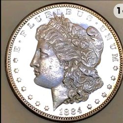 Very Rare 1884 S Morgan silver dollar