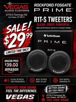 ROCKFORD FOSGATE TWEETERS!  BRAND NEW PAIRS !