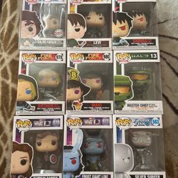 Funko Pops( Marvel, Demon Slayer, Fire Force, Attack On Titan)