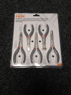HDX 5-PIECE LONG REACH PRECISION PLIERS SET