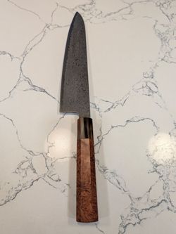 210mm Japanese VG10 Damascus stainless steel acid etch knife
