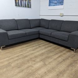 Gray Modern Fabric Sectional