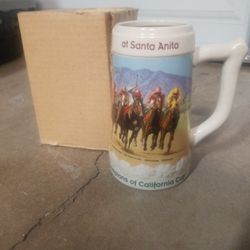 Santa Anita Race Horse Track Mug