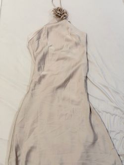 Beige Halter Maxi Dress Size M