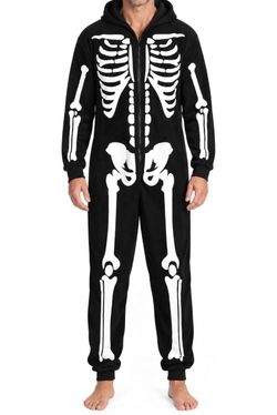 Skeleton Onesie -Adult Large