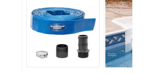 Superior Pump Blue Lay Flat Discharge Hose Kit