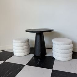Table and Ottomans (CB2)