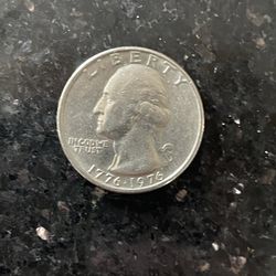 1(contact info removed) Bicentennial Quarter No Mint Mark Letter Error Rare US Coin
