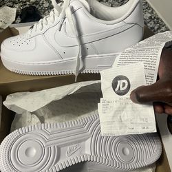All white Air Force ones Low top Size 11