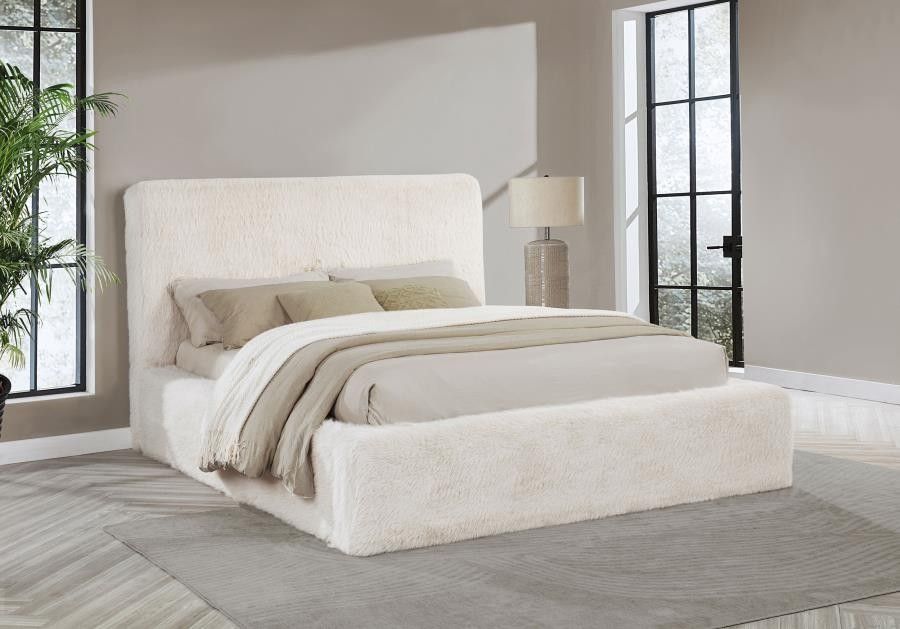 Frame Queen Cream Faux Fur Fabric New Especial Price