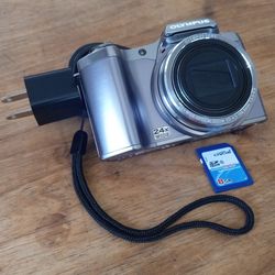 OLYMPUS SZ-14 CAMERA 3.0" LCD HD 720P VIDEO 3D WIDE 24X OPTICAL ZOOM 14 MPX + SD CARD USB CABLE CHARGER TESTED WORK GREAT CONDITION 