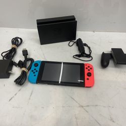 Nintendo Switch Game Console - Black (HAC-001(-01) w/ OEM Blue/Red Joycon