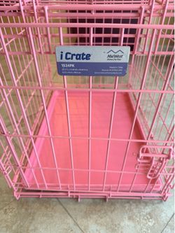 Pink MidWest Dog Crate / Kennel - 24”
