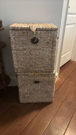3 wicker baskets