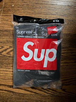 Supreme x Hanes Cushion Crew Socks 4-Pack