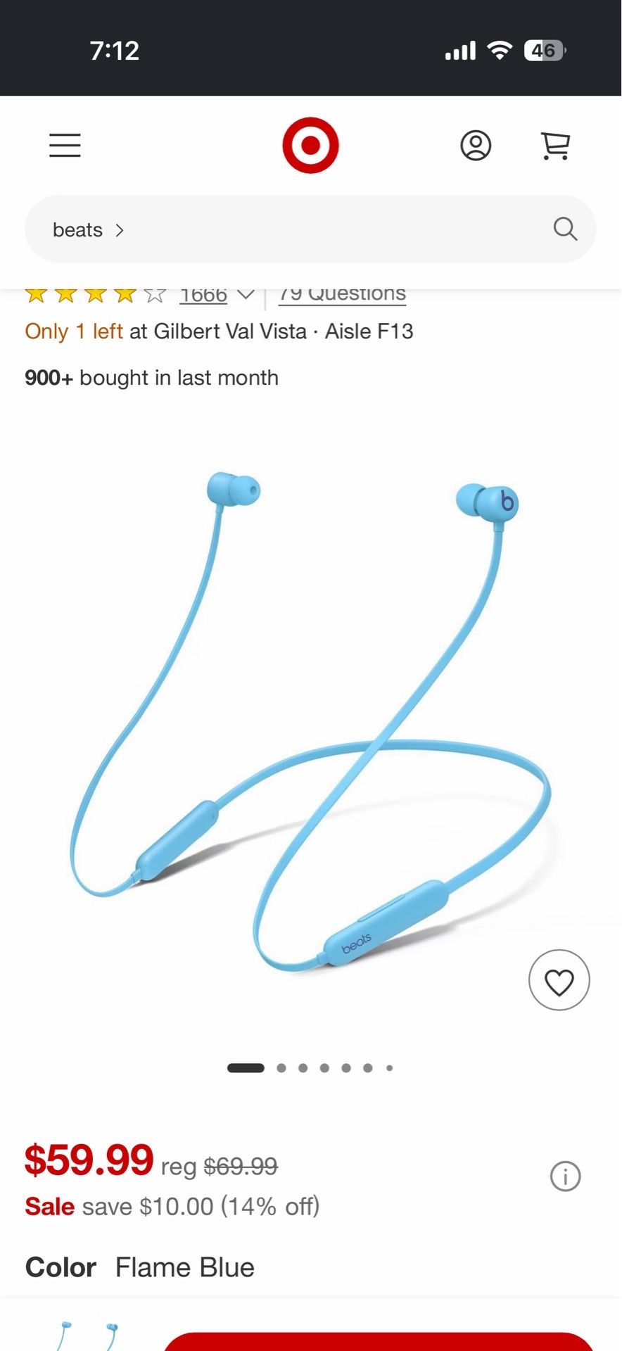 Beats Flex All-Day Bluetooth Wireless Earphones - Flame Blue