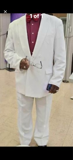 White mens 48L/43L double breasted suit