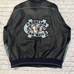 Vintage North Carolina Tarheels XL Leather Jacket