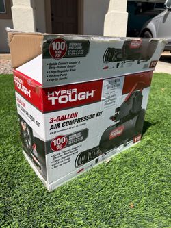 Hyper Tough 100 PSI Oil-free Portable Air Compressor 3 Gal - 120V - Open Box