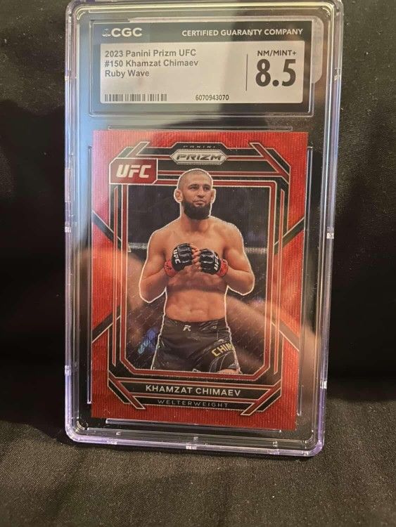 π₯ Khamzat Chimaev β Ruby Wave Prizm β CGC 8.5 NM/MT+