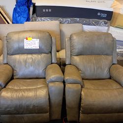 Lazy Boy Matching Power Rocking Recliner With Lumbar