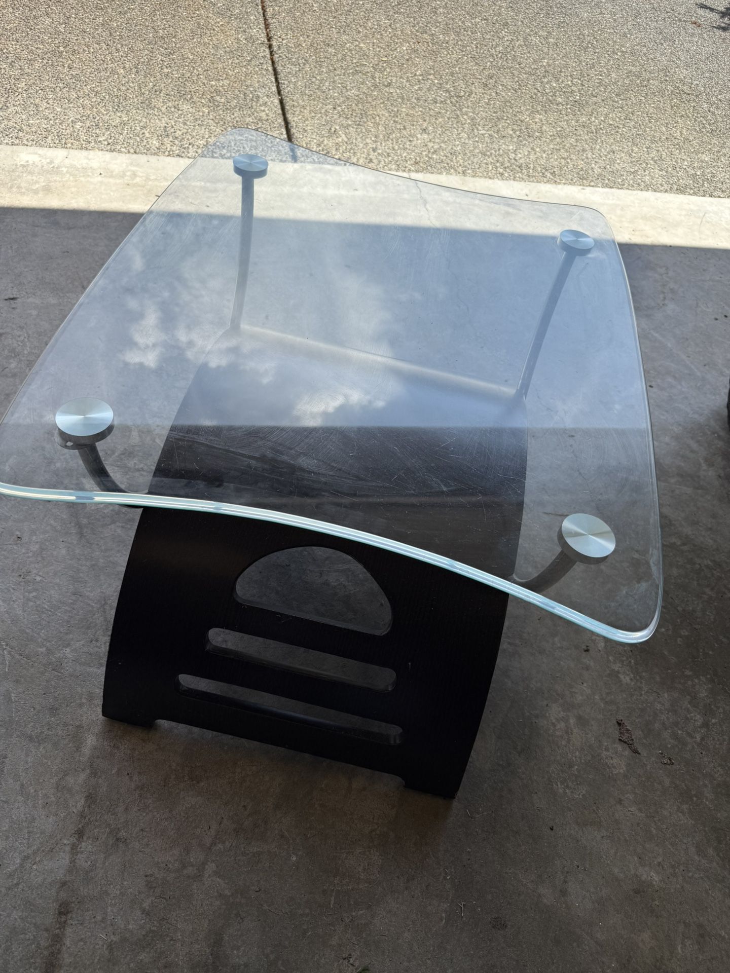 End Table With Glass Top