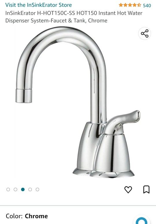 Insinkerator Chrome Hot Water Faucet