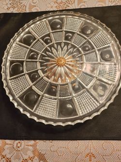 Footed glass cake/ cookie platter