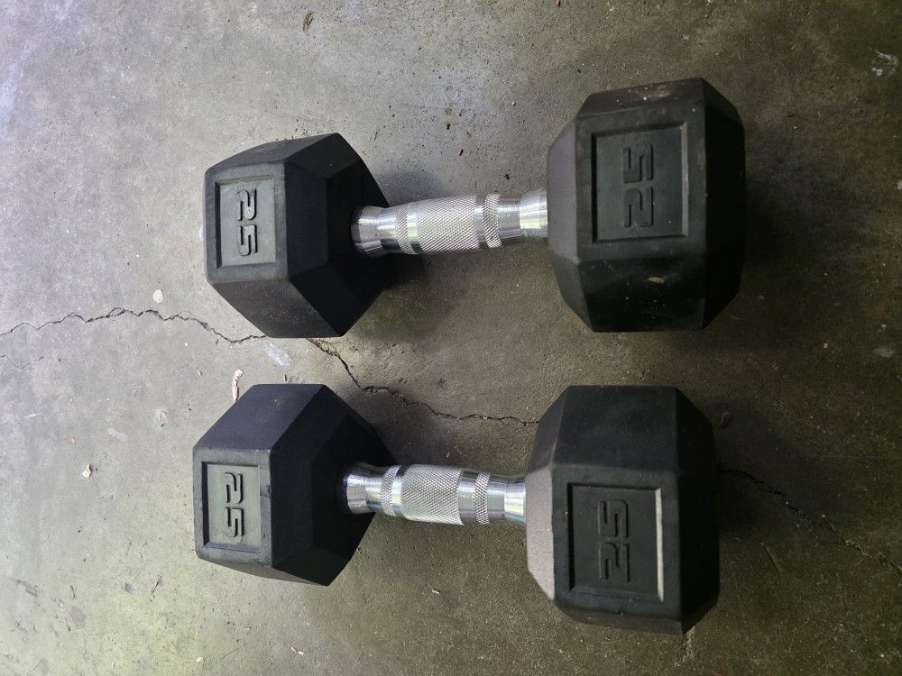 25lb Pair Of Dumbells