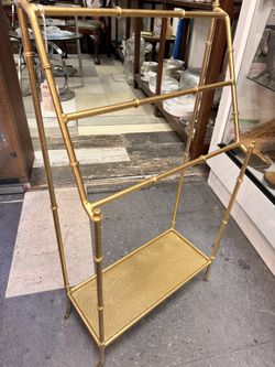 1979’s Gold Hollywood Regency Style Towel Rack Or Blanket Rack