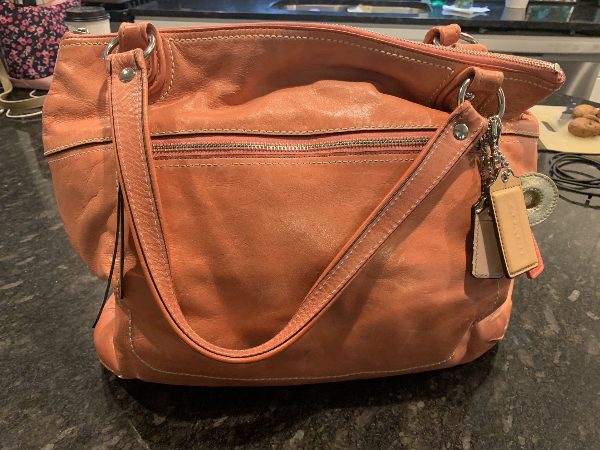 Coach Coral Colored Bag