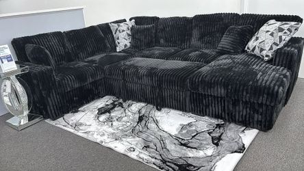 Comfy Versatile Soft Jumbo Corduroy Sleeper Sectional Sofa