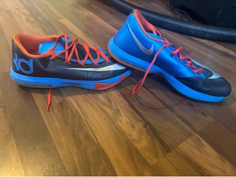 Nike KD 6 VI Photo Blue Team Orange Size 13 Men’s Basketball Shoes