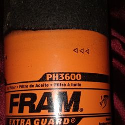 Oil Filter "Fram" PH3600 Extra Guard Canister Screw-On 5"Tall 3/4-16"Thread Orange
