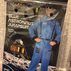 Blue Astronaut Jumpsuit Halloween Costume 