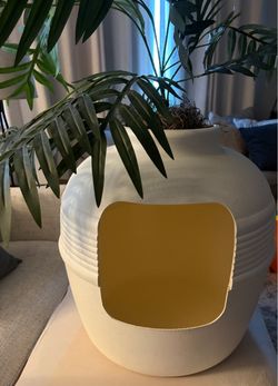 Hidden Litter Cat Box - Soft White