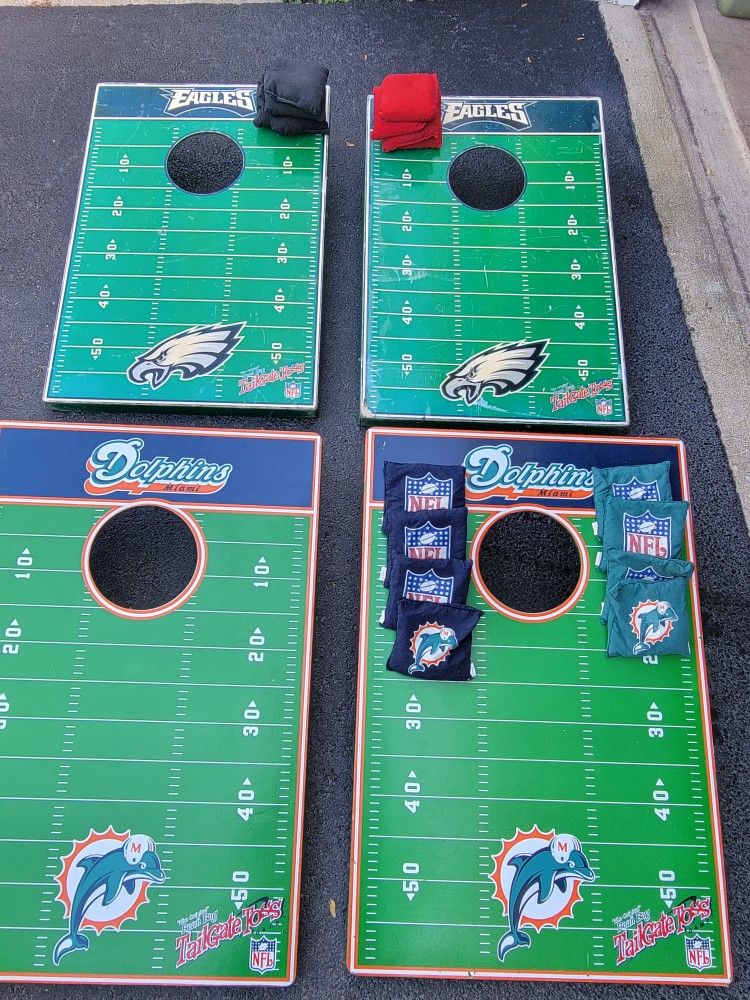 Bean Bag Boards With Bags Eagles And Miami Dolphins