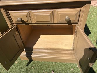 Wood nightstands set