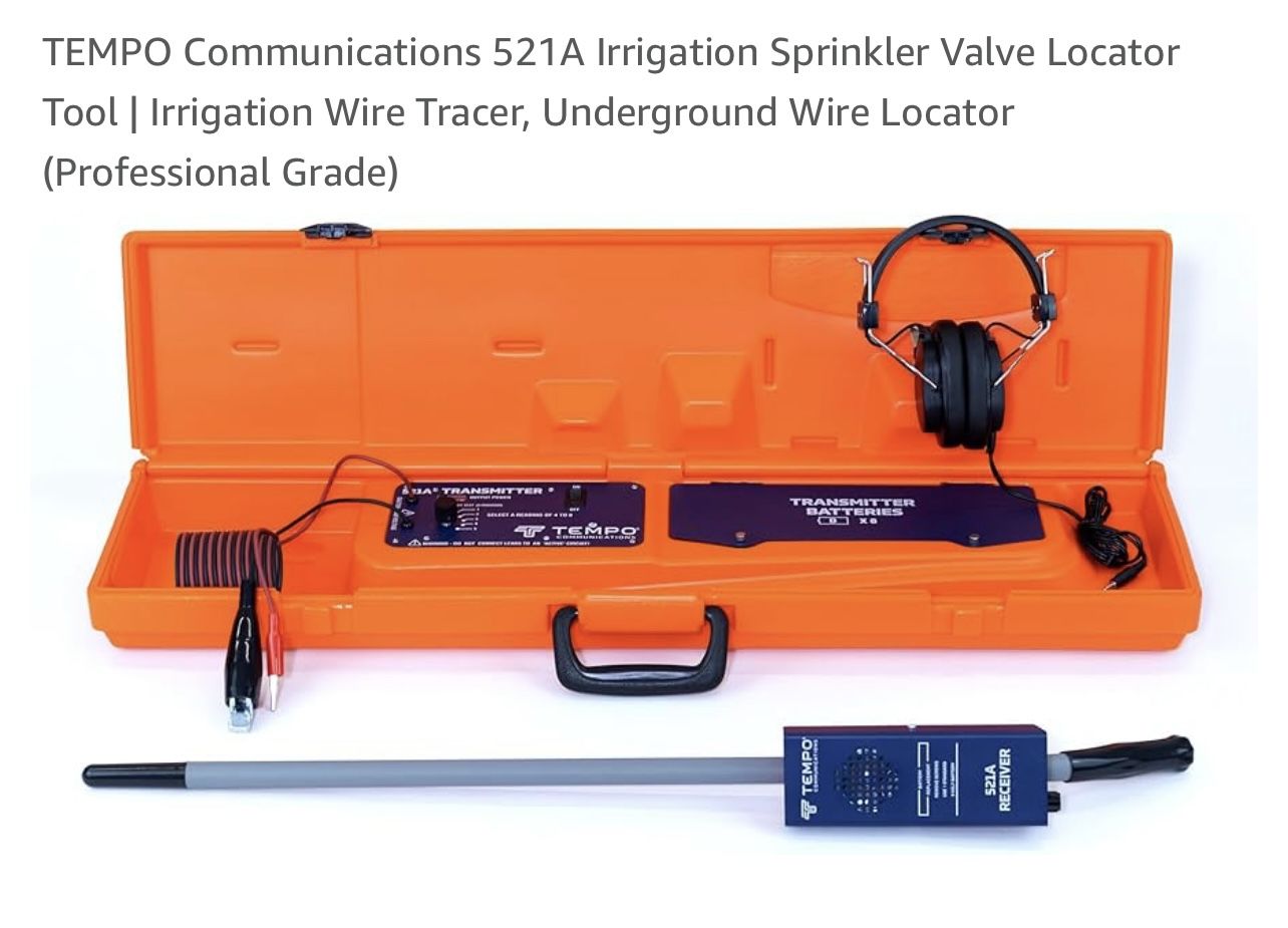 Tracker, Sprinkler Irrigation Valve Locator, Wire Tracer Underground